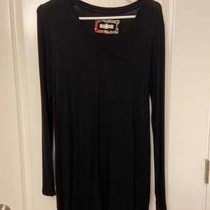 Anthropologie Black Long-sleeve Dress